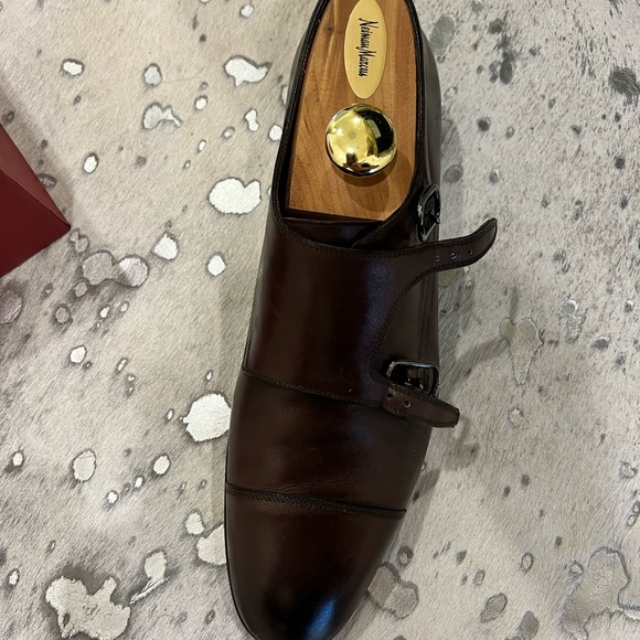 Mens Salvatore Ferragamo brown double monk strap size 9 - Picture 5 of 8